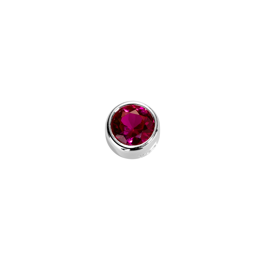 Stow Lockets sterling silver Passion - Ruby CZ charm