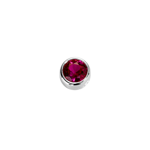 Stow Lockets sterling silver Passion - Ruby CZ charm