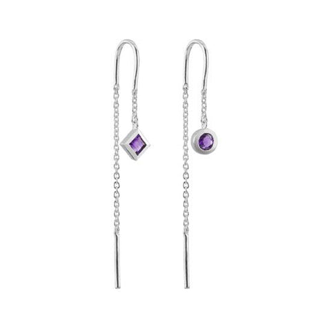 Tranquility Thread earrings featuring Amethyst
