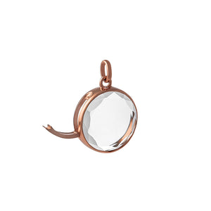 STOW Rose Gold Faceted Charm Locket hatch open