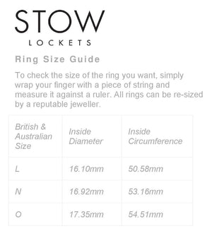 Stow Lockets sterling silver Stowaway Boy stacker ring - Heroic