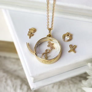 STOW gold faceted locket